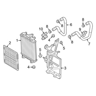 Audi OE - Cooling - Radiator & Components (Auxiliary, Radiator, Left Side), (Premium / Premium Plus / Prestige Sedan)