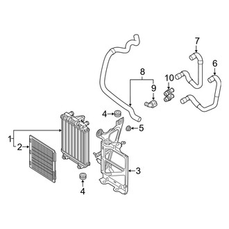 Audi OE - Cooling - Radiator & Components (Auxiliary, Radiator, Left Side), (Premium / Premium Plus / Prestige Sedan)