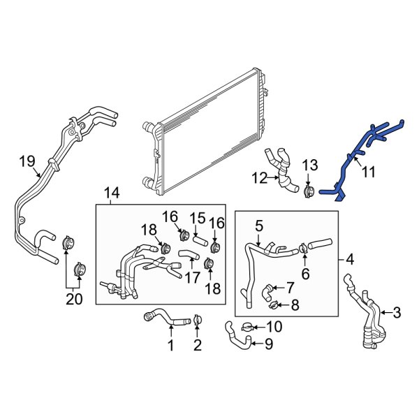 Audi OE 5Q0121070AG Turbocharger Intercooler Bypass Valve