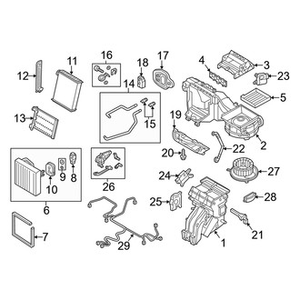 Audi OE - Air Conditioner & Heater - Evaporator & Heater Components (W/O Dual Zone Control)