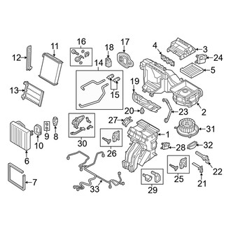 Audi OE - Air Conditioner & Heater - Evaporator & Heater Components (With Dual Zone Control)