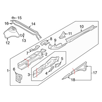 Audi OE - Fender - Structural Components & Rails (Sedan)