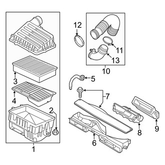 Audi OE - Engine / Transaxle - Air Intake (Sedan 1.8L)