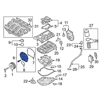 Audi OE - Upper Engine Timing Cover