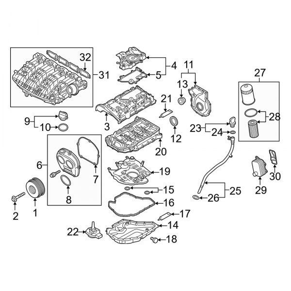 Audi OE 06K103600AE - Lower Engine Oil Pan