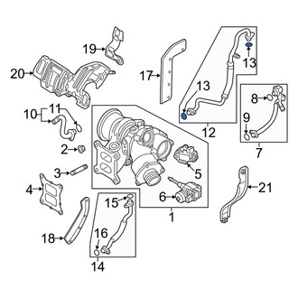 Audi OE - Upper Turbocharger Oil Line O-Ring