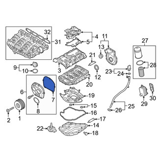Audi OE - Engine Timing Cover Gasket