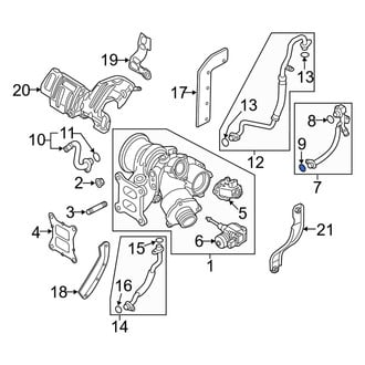 Audi OE - Lower Turbocharger Coolant Line O-Ring