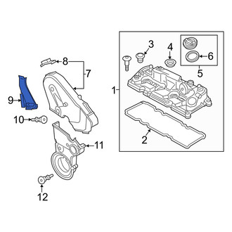 Audi OE - Left Upper Engine Timing Cover