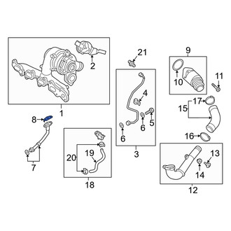 Audi OE - Turbocharger Oil Line Gasket