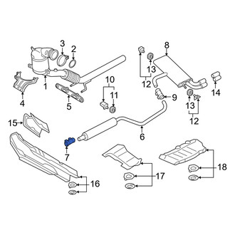 Audi OE - Front Exhaust Muffler Clamp