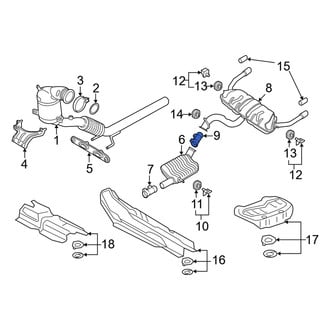 Audi OE - Rear Exhaust Muffler Clamp