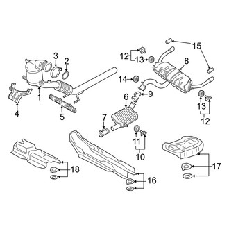 Audi OE - Exhaust System - Exhaust Components (Sedan)