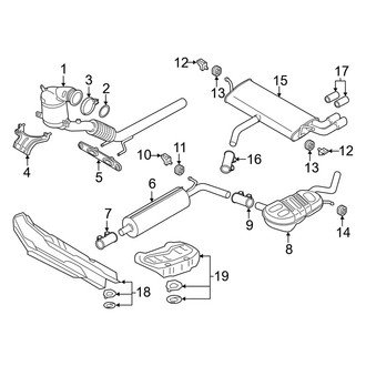 Audi OE - Exhaust System - Exhaust Components (Sedan 2.0L Gas)