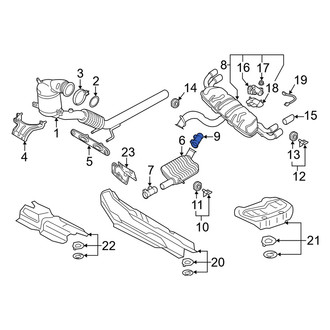 Audi OE - Rear Exhaust Muffler Clamp