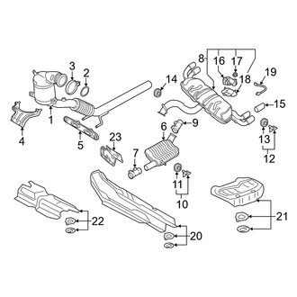 Audi OE - Exhaust System - Exhaust Components (Sedan 2.0L)