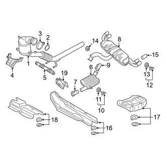 Audi OE - Exhaust System - Exhaust Components (Sedan 2.0L)