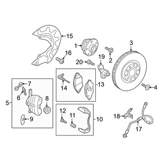 Audi OE - Front Suspension - Brake Components (Premium Plus / Prestige)