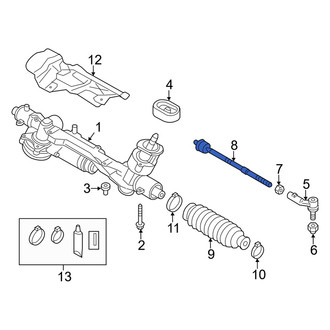 Audi OE - Right Outer Steering Tie Rod End