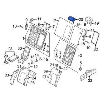 Audi OE - Rear Center Headrest