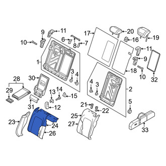 Audi OE - Rear Right Seat Back Cushion Cover