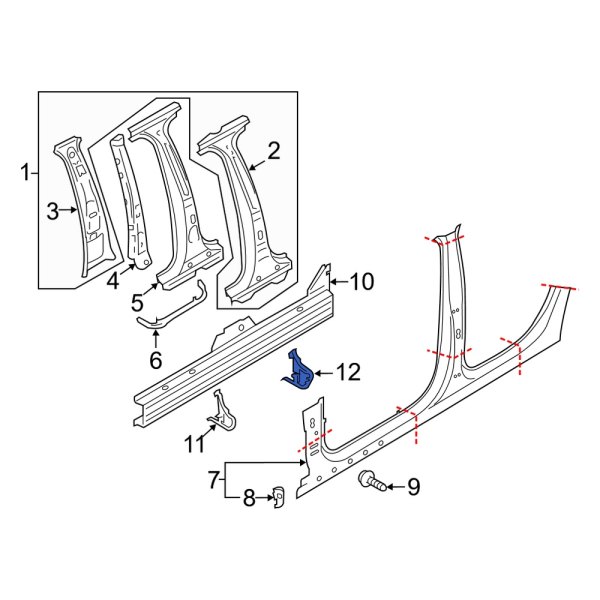 Rocker Panel Reinforcement Bracket