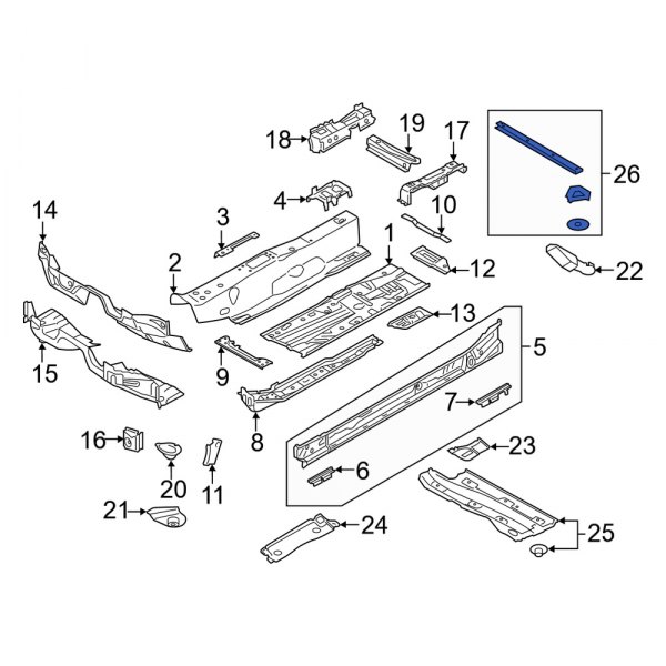 Floor Pan Splash Shield