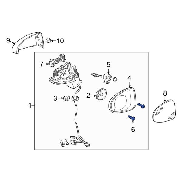 Door Mirror Housing Hardware Kit