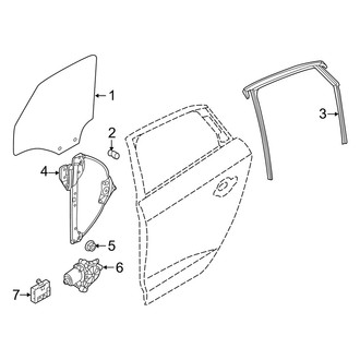 Audi OE - Rear Door - Glass & Hardware (Premium / Premium Plus / Prestige)