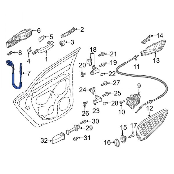 Door Latch Cable