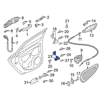 Audi OE - Front Left Inner Door Hinge