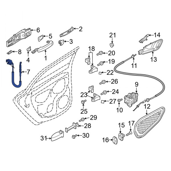 Door Latch Cable