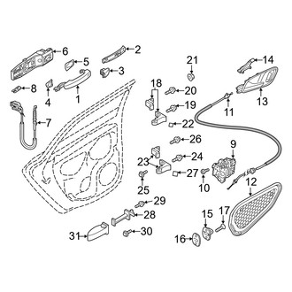 Audi OE - Rear Door - Lock & Hardware (Premium / Premium Plus / Prestige)