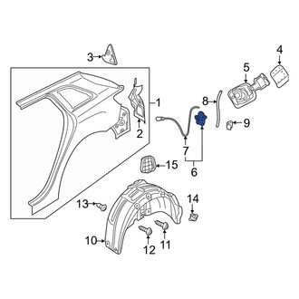 Audi OE - Rear Fuel Filler Door Lock Actuator