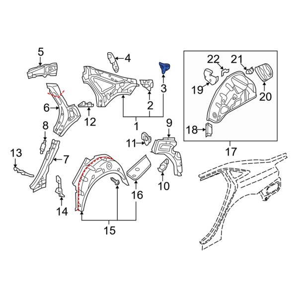 Quarter Panel Bracket