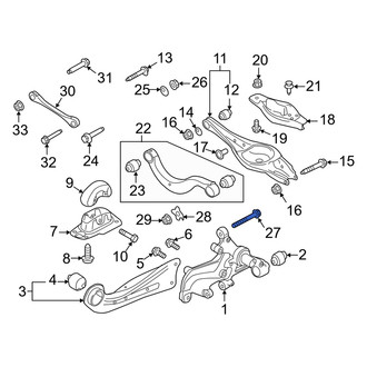 Audi OE - Rear Upper Suspension Control Arm Bolt