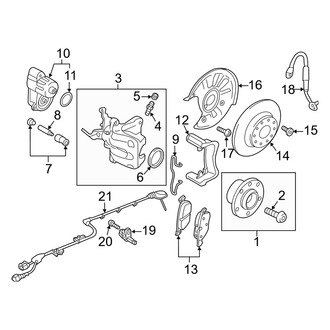 Audi OE - Rear Suspension - Brake Components (Premium Plus / Prestige)