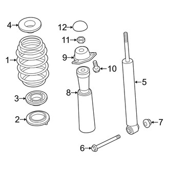 Audi OE - Rear Suspension - Shocks & Components (W/O Electornic Damping), (Sedan)