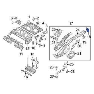 Audi OE - Rear Left Frame Rail End
