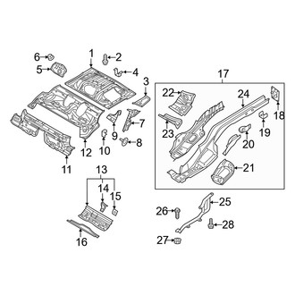 Audi OE - Rear Body & Floor - Floor & Rails (Premium / Premium Plus / Prestige)