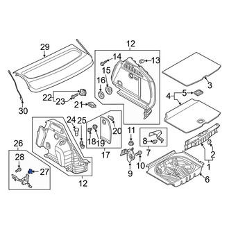 Audi OE - Trunk Trim Panel Nut