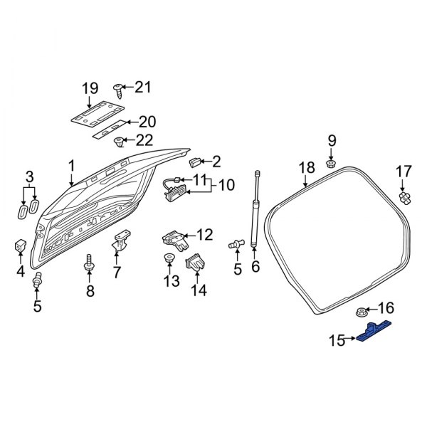 Liftgate Lock Striker Plate