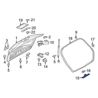 Audi OE - Rear Liftgate Lock Striker Plate