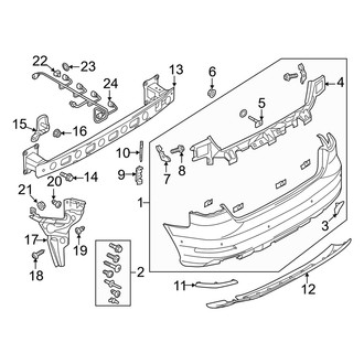 Audi OE - Rear Bumper - Bumper & Components (W/O S Line Package)