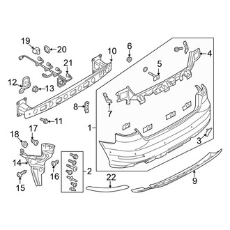 Audi OE - Rear Bumper - Bumper & Components (Premium / Premium Plus / Prestige)