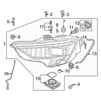 Audi OE - Front Lamps - Headlamp Components (With Daytime Running Light)