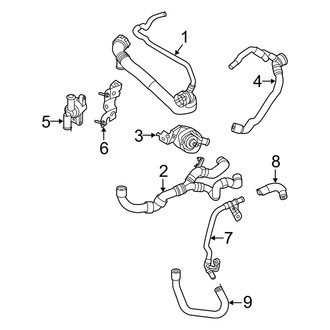Audi OE - Cooling - Hoses & Lines (Left Side), (Premium / Premium Plus)