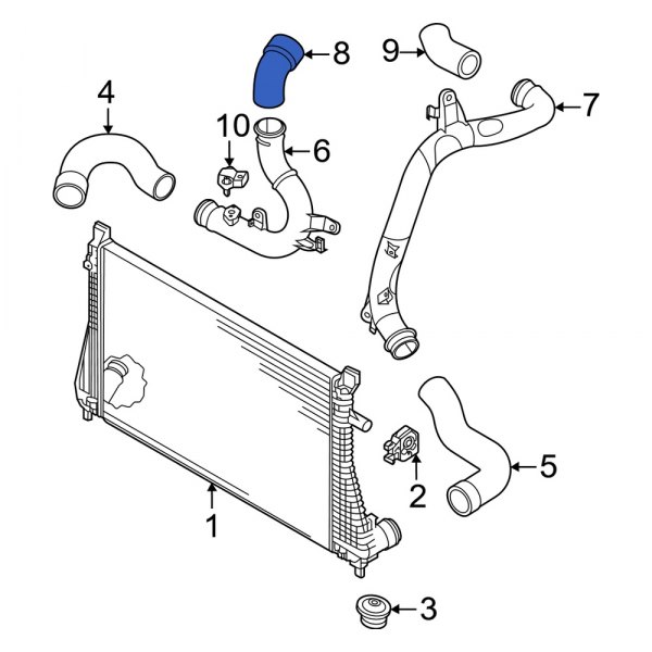 Audi OE 5WA145838 Rear Right Intercooler Pipe