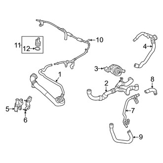 Audi OE - Cooling - Hoses & Lines (Left Side), (Premium / Premium Plus / Prestige)