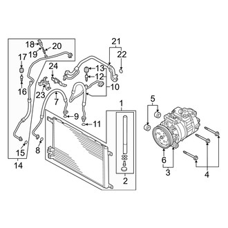 Audi OE - Air Conditioner & Heater - Condenser, Compressor & Lines